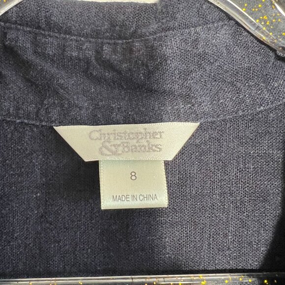 Christopher & Banks Navy Dress Size 8 - Picture 4 of 4